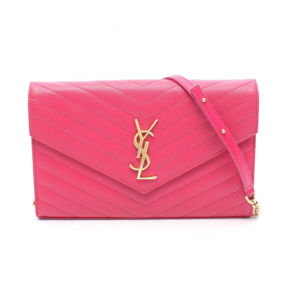 Saint Laurent Paris Cassandra Shoulder Bag Leather Red